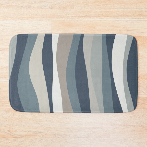 Item preview, Liquid Stripes Soothing Modern Abstract Pattern in Neutral Blue Grey designed and sold by kierkegaard.