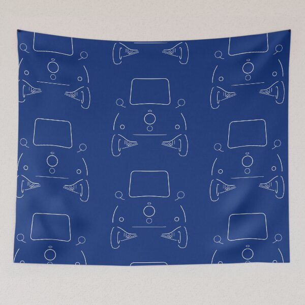Item preview, Peel P50 1960s classic micro car white outline graphic  designed and sold by soitwouldseem.