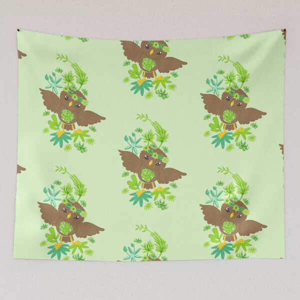 Item preview, Owlet in the succulents designed and sold by jasmineberry.