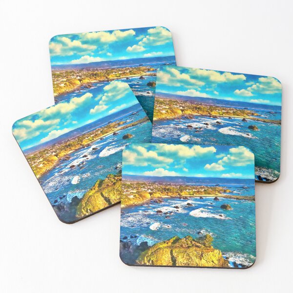 Item preview, La costa rocosa del Pacífico cerca de Crescent City, California - pintura de acuarela designed and sold by NickoPrints.
