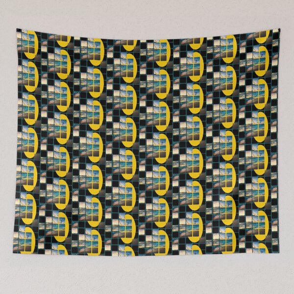 Item preview, Seashore And Waves In Offset Cubes Background designed and sold by kanjaz.