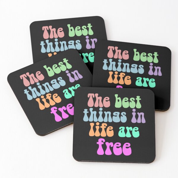 Item preview, The best things in life are free quote  designed and sold by NerdnGeekshop.