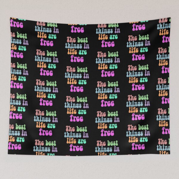 Item preview, The best things in life are free quote  designed and sold by NerdnGeekshop.