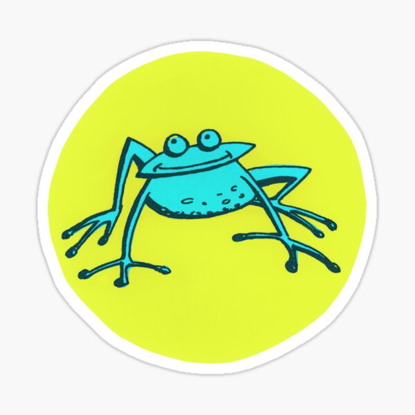 Jump! – Blue Frog Sticker