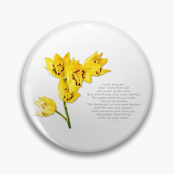 Item preview, Remember These Things - Yellow Orchid Art And Poem For Sympathy designed and sold by Sharon Cummings Art.