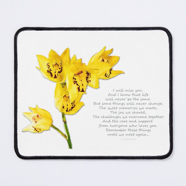 Item preview, Remember These Things - Yellow Orchid Art And Poem For Sympathy designed and sold by Sharon Cummings Art.