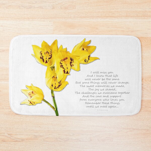 Item preview, Remember These Things - Yellow Orchid Art And Poem For Sympathy designed and sold by Sharon Cummings Art.