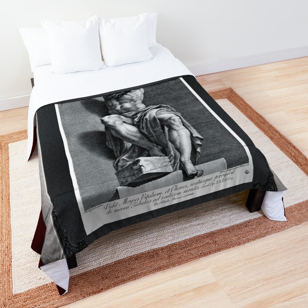 Moses by Domenico Cunego Remastered Xzendor7 Classical Art Old Masters Reproductions Comforter
