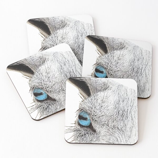 Item preview, Crystal Clear Blue Goat Eye Black And White Art designed and sold by Sharon Cummings Art.