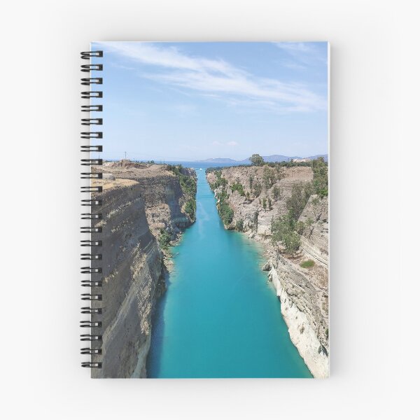 Item preview, Beautiful blue Corinth Canal during the Summer in Greece designed and sold by HiddenPlaces.
