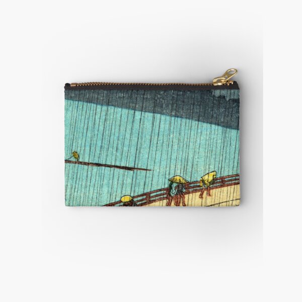 Item preview, Pedestrians crossing a bridge during a rain storm - Hiroshige Ando - 1857 designed and sold by CrankyOldDude.