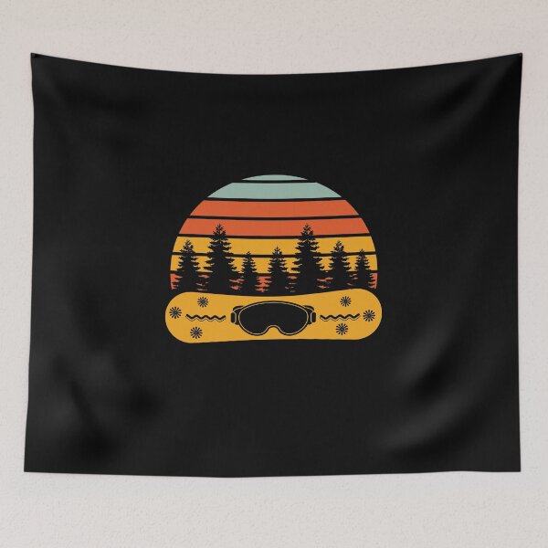 Item preview, Vintage Pine Snowboard, Retro snowboarder gift ideas designed and sold by Sasikharn.
