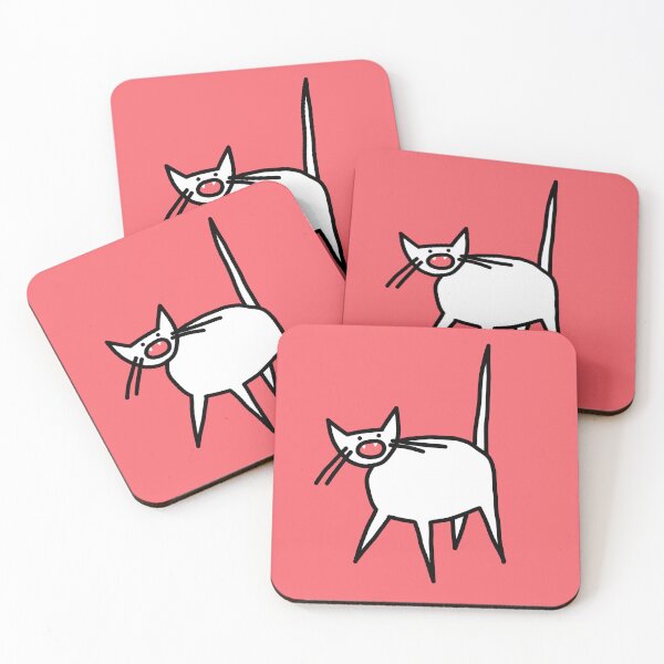 Item preview, White Cat Yelling designed and sold by designcardinal.