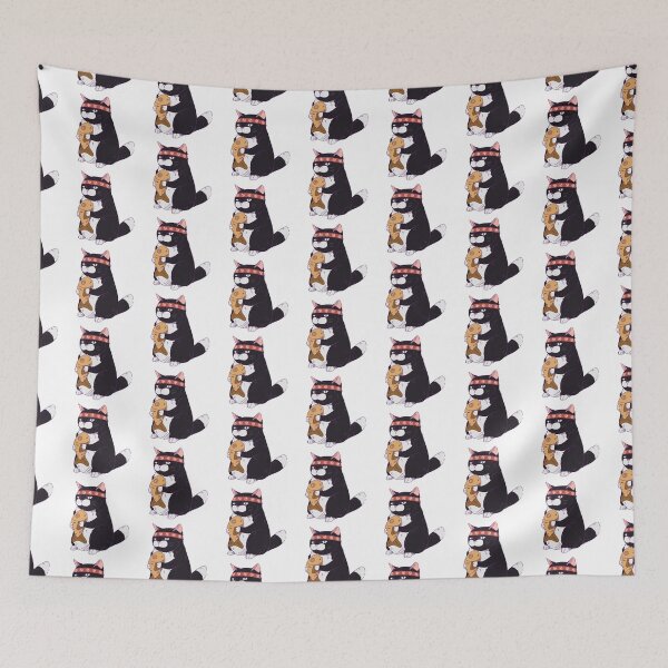 Item preview, Sushi Cat, Sushi Cat with Fish, Cat with Bandana, Samurai Cat designed and sold by MissLissaLou.