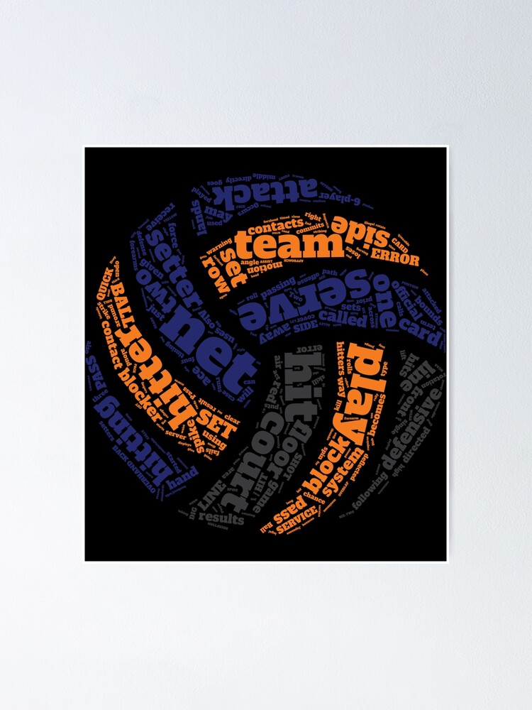 "Volleyball Words Volley Game Day Ball Sports Graphic Themed Sticker