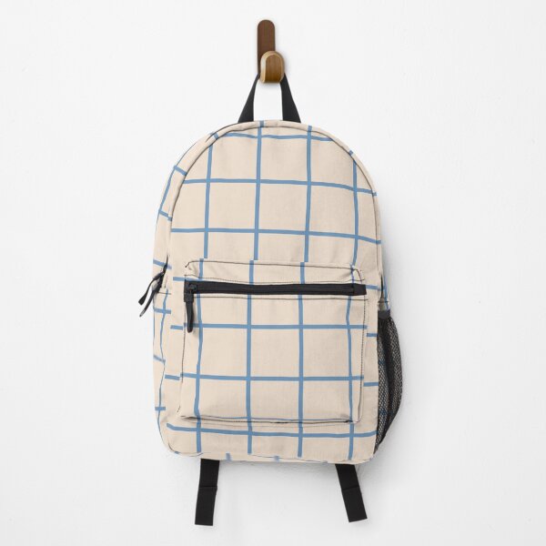 Item preview, Grid Pattern 174 Beige and Blue designed and sold by tonymagnerart.