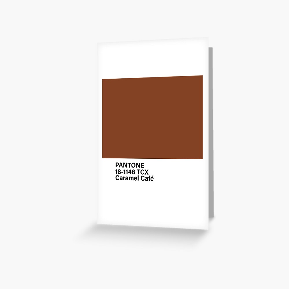 "PANTONE 181148 TCX Caramel Cafe" Greeting Card by