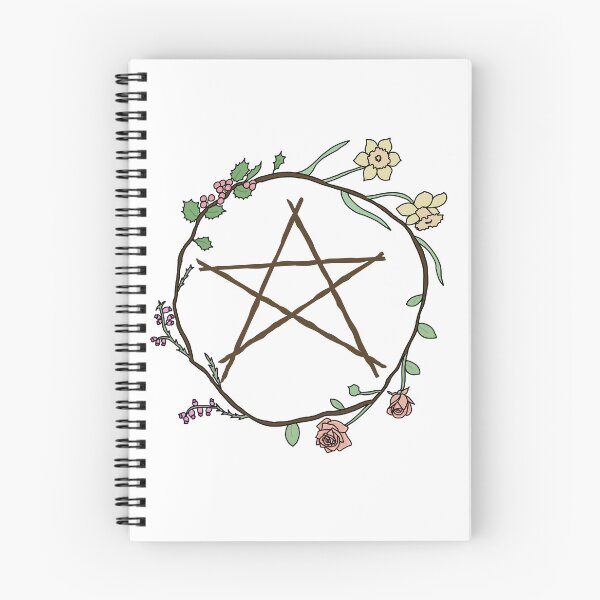 Item preview, Pentacle surrounded by flowers  designed and sold by Becky-Marie.