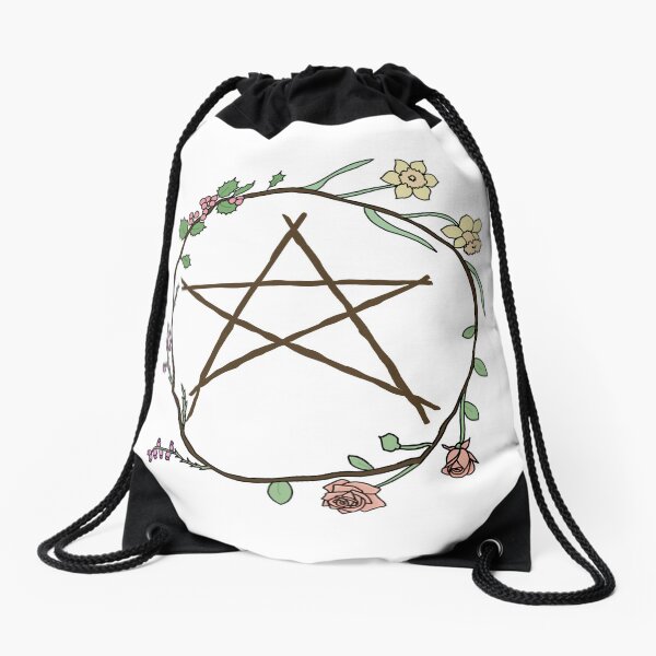 Item preview, Pentacle surrounded by flowers  designed and sold by Becky-Marie.