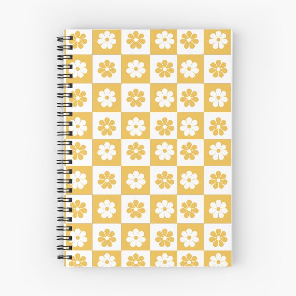Item preview, Mustard Yellow And White Checkered with flowers pattern designed and sold by osamamohamad.