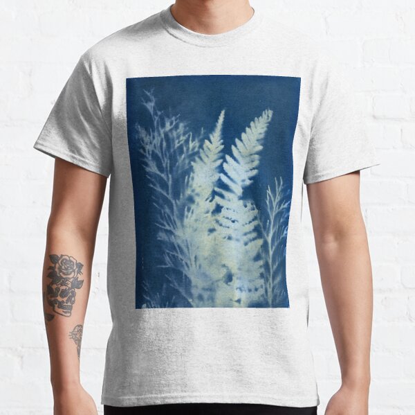 stillness, softness limited edition cyanotype t-shirt