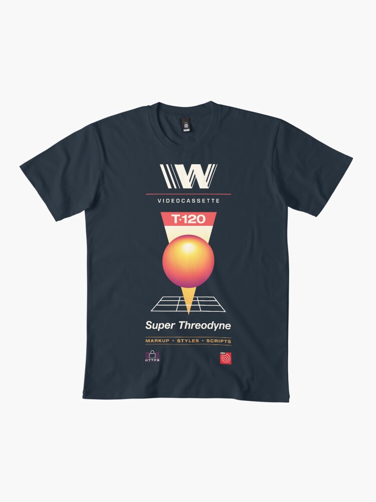 Thumbnail 2 of 4, Premium T-Shirt, Retro Blank VHS WWW designed and sold by ckirknielsen.