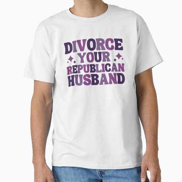 Item preview, Divorce Your Republican Husband Funny Feminist Quote designed and sold by saltyfoxprints.