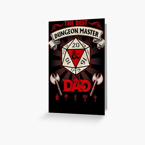 The Dad Father's Crawler, Dragon Master Day Best Dungeon Greeting Card