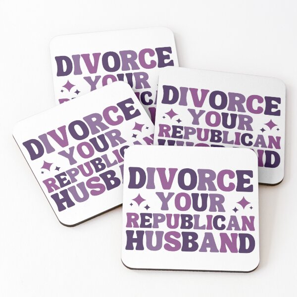Item preview, Divorce Your Republican Husband Funny Feminist Quote designed and sold by saltyfoxprints.