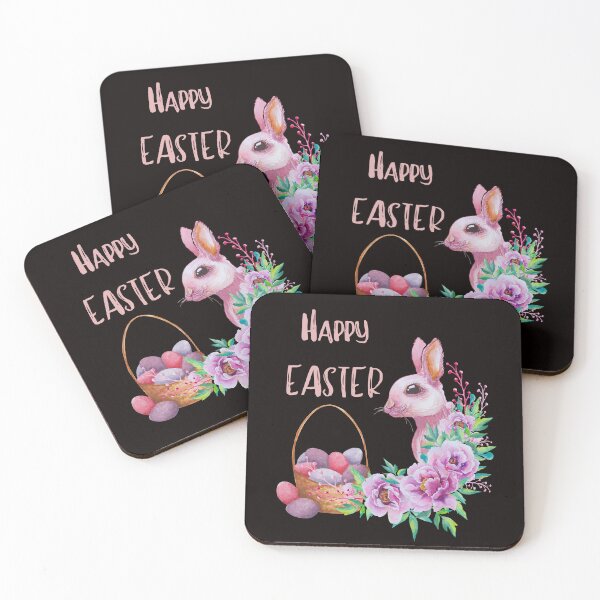 Item preview, HAPPY EASTER BUNNY EGGS IN BASKET designed and sold by Affyboss6.