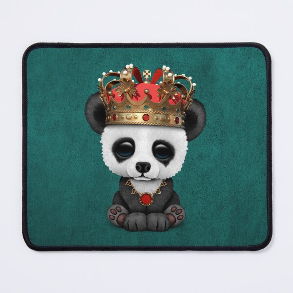 Item preview, Royal Panda Bear Wearing Crown Blue designed and sold by JeffBartels.