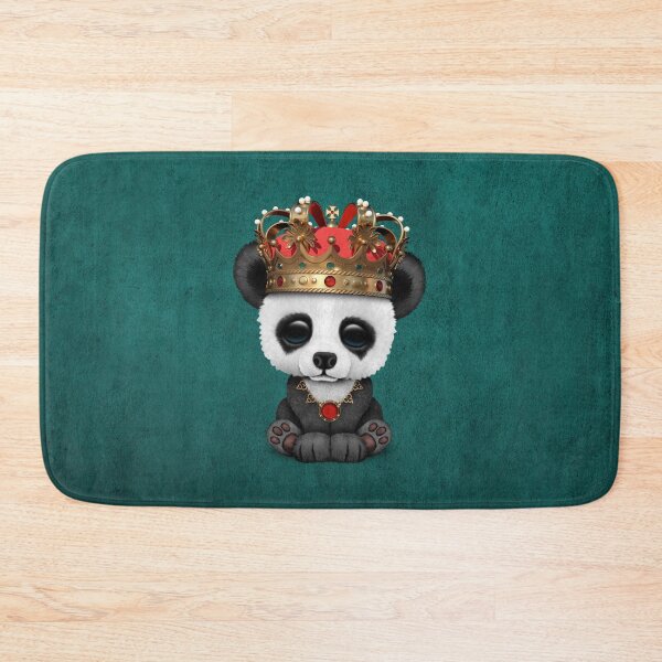 Item preview, Royal Panda Bear Wearing Crown Blue designed and sold by JeffBartels.