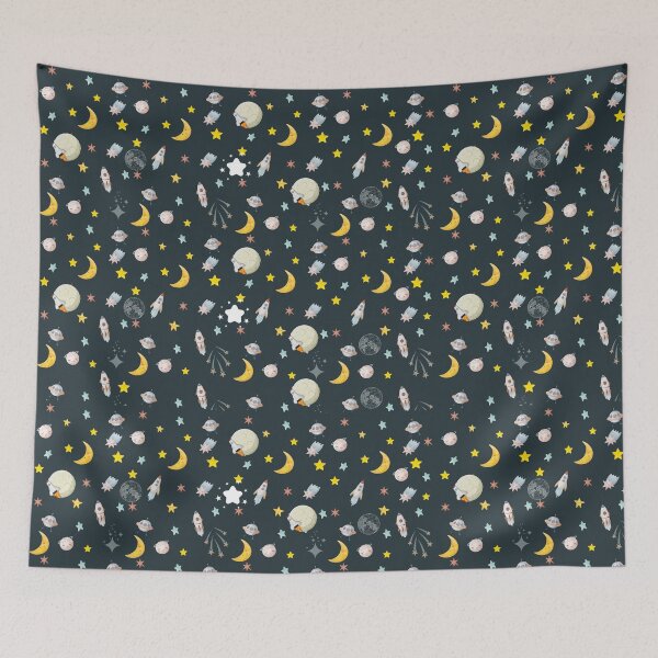 Item preview, Cute And Creative Rockets Stars Moon Pattern designed and sold by viper1986.