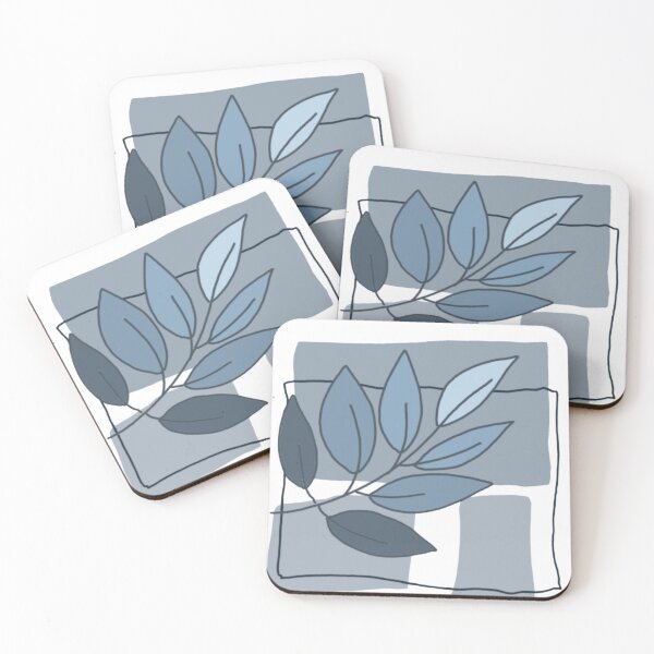 Item preview, Blue colour palette leaves design  designed and sold by Sanaura.