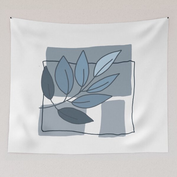Item preview, Blue colour palette leaves design  designed and sold by Sanaura.