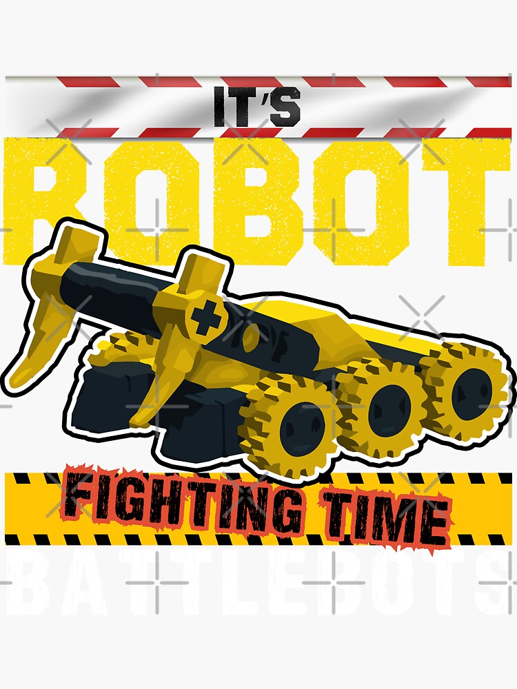 "BattleBots Robot Fighting Time Youth" Sticker by Inalik | Redbubble