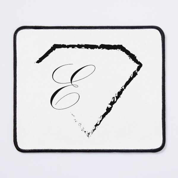 Item preview, E letter monogram initial diamond designed and sold by mixtape80.