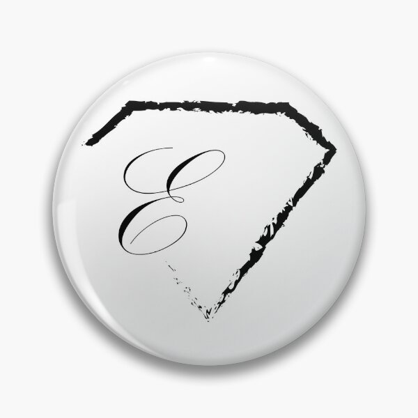 Item preview, E letter monogram initial diamond designed and sold by mixtape80.
