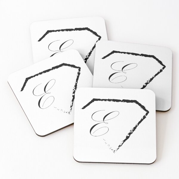 Item preview, E letter monogram initial diamond designed and sold by mixtape80.
