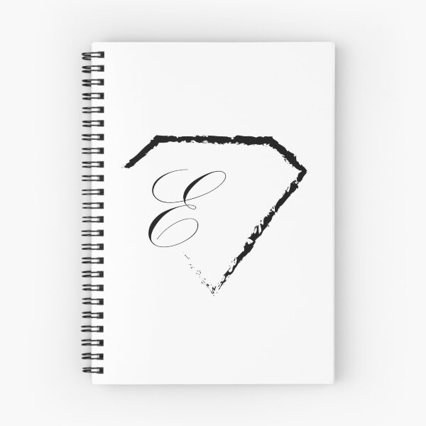 Item preview, E letter monogram initial diamond designed and sold by mixtape80.