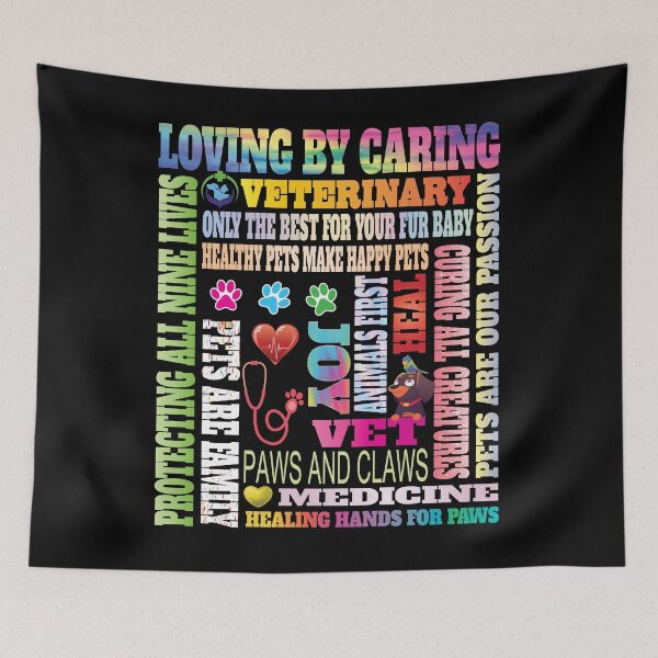 Item preview, Fun Paw Print Heartbeat Veterinarian Vet Tech Kennel Phrases  designed and sold by angy2017.