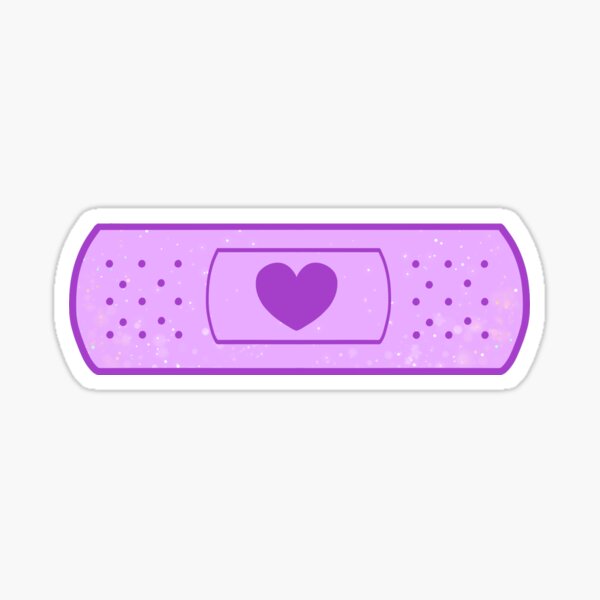 Colorful Bandaid - Purple Sticker