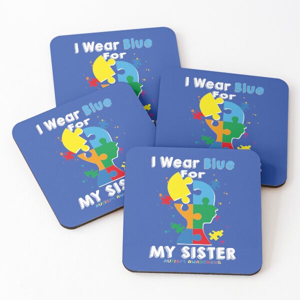 Item preview, I Wear Blue For My Sister Autism Awareness designed and sold by MqHStore.