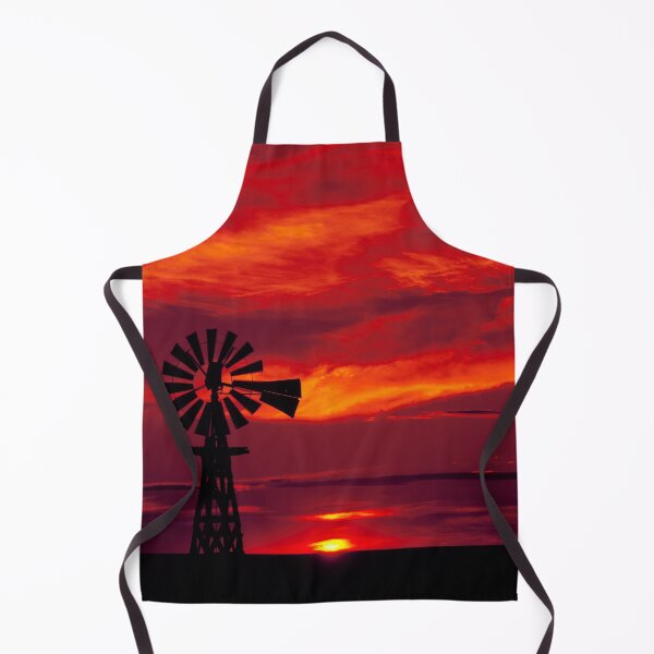 Item preview, Windmill silhouetted at sunset in eastern Colorado designed and sold by OrcaNature.