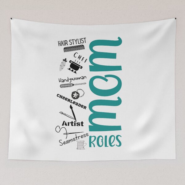Item preview, Mom Roles - Teal designed and sold by SilkenDove.
