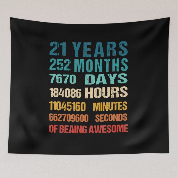 Item preview, 21st Birthday Boy and Girl, Kids Youth Shirt 21 Years Old Being Awesome T-Shirt, Gift for birthday party designed and sold by Tidasse ⭐⭐⭐⭐⭐.