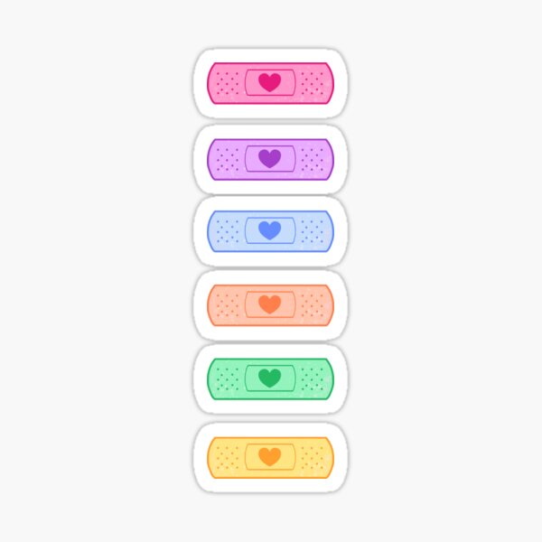 Colourful Bandaid Sticker Set Sticker