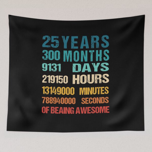 Item preview, 25th Birthday Dad and Mom Shirt 25 Years Old Being Awesome T-Shirt, Gift for birthday party designed and sold by Tidasse ⭐⭐⭐⭐⭐.