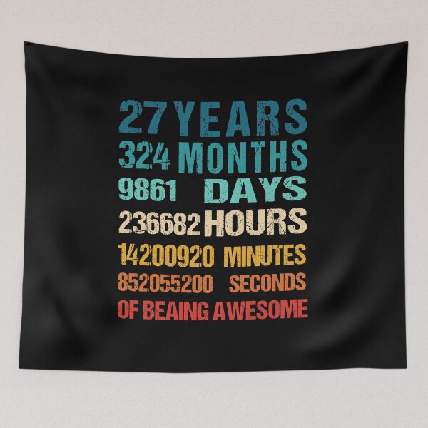 Item preview, 27th 45th  Birthday Dad and Mom Shirt 27 Years Old Being Awesome T-Shirt, Gift for birthday party designed and sold by Tidasse ⭐⭐⭐⭐⭐.
