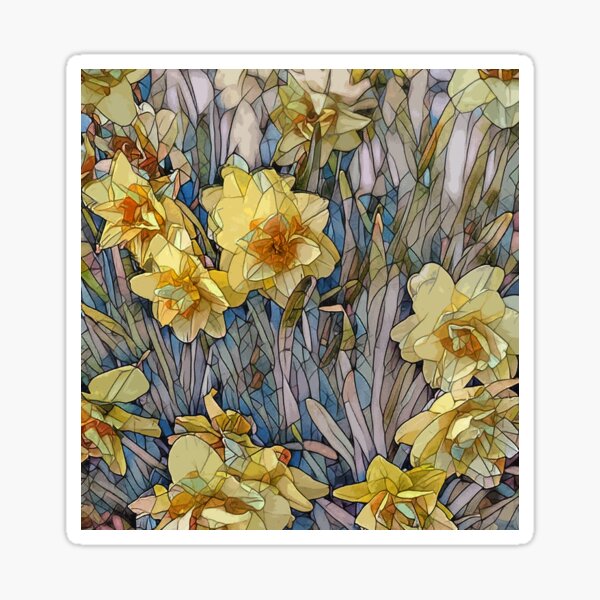 Item preview, Sabrina Farmer Art - Daffodils Mosaic designed and sold by sabrinart42.